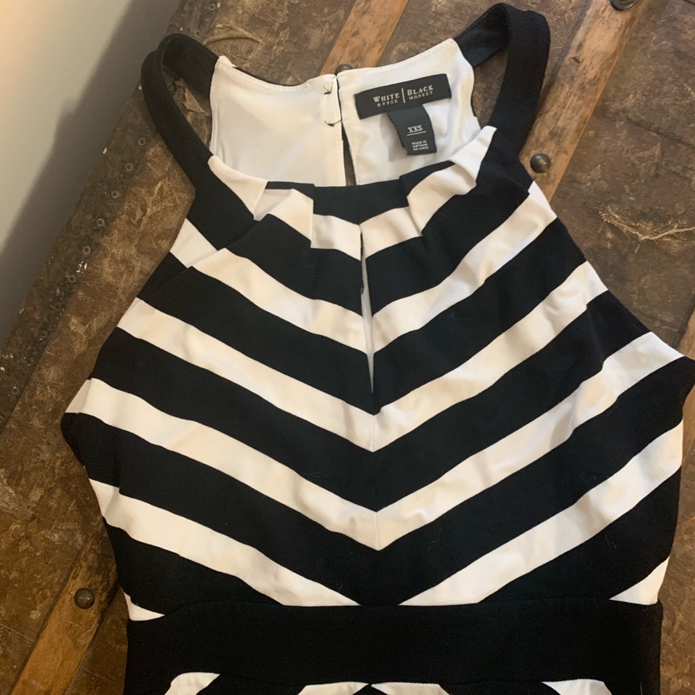 Black and White striped WHBM maxi dress